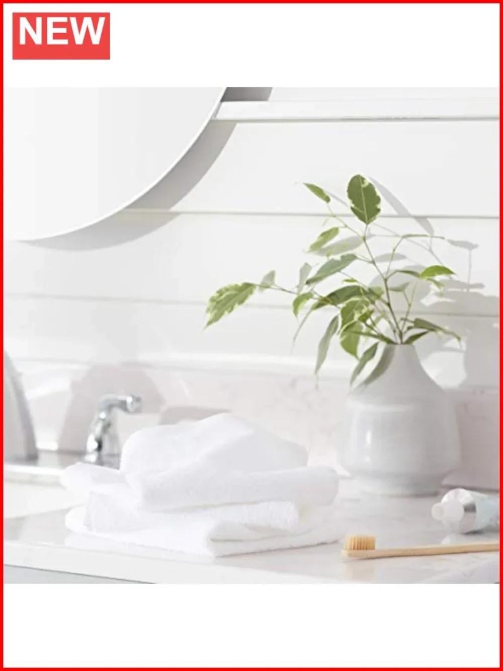 Cotton Washcloths Soft Absorbent Machine Washable 12x12 Bathroom 12-Pack